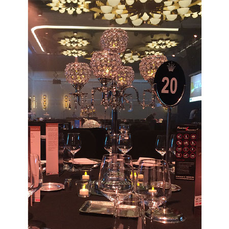 candelabra crystal centrepieces for hire