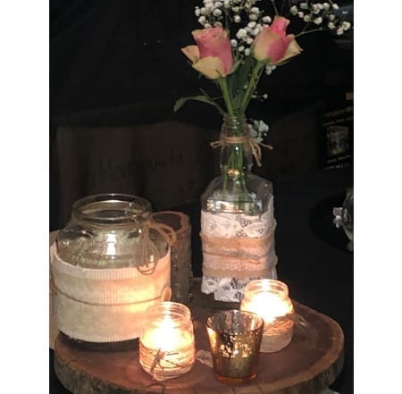 Rustic centrepiece hq for hire